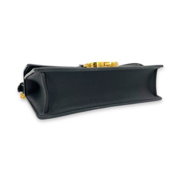 30 Montaigne Shoulder Bag East West Black in Calfskin, Gold hardware - Image 5
