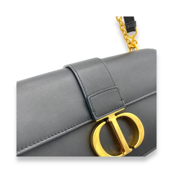 30 Montaigne Shoulder Bag East West Black in Calfskin, Gold hardware - Image 6