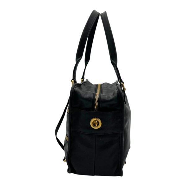 30 Montaigne Top Handle Bag Black in Calfskin, Gold hardware - Image 3