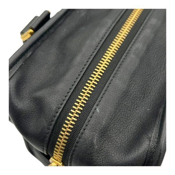 30 Montaigne Top Handle Bag Black in Calfskin, Gold hardware - Image 6