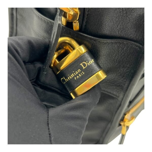 30 Montaigne Top Handle Bag Black in Calfskin, Gold hardware - Image 7