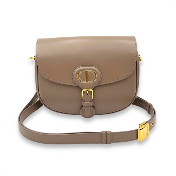 Bobby Crossbody Bag Brown in Calfskin, Gold hardware - Image 10