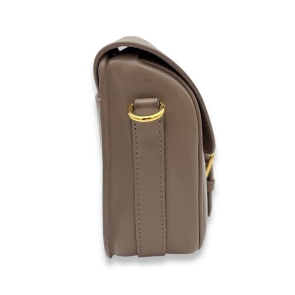 Bobby Crossbody Bag Brown in Calfskin, Gold hardware - Image 3