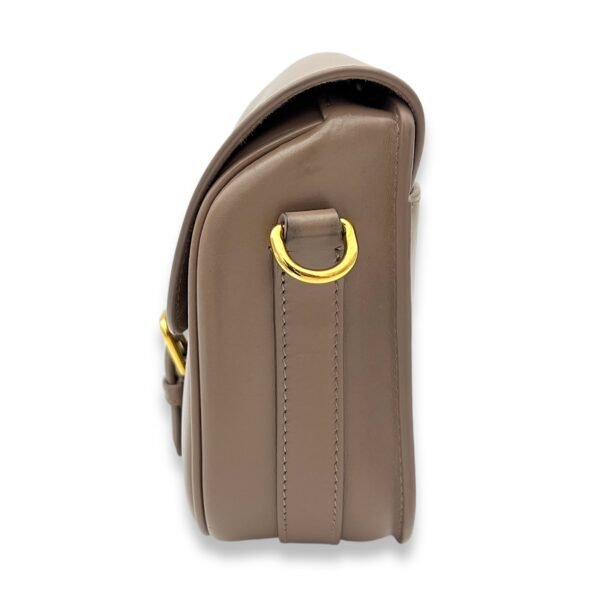Bobby Crossbody Bag Brown in Calfskin, Gold hardware - Image 4