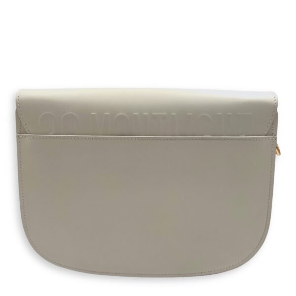 Bobby Medium White Crossbody Bag in Calfskin, Gold hardware - Image 2