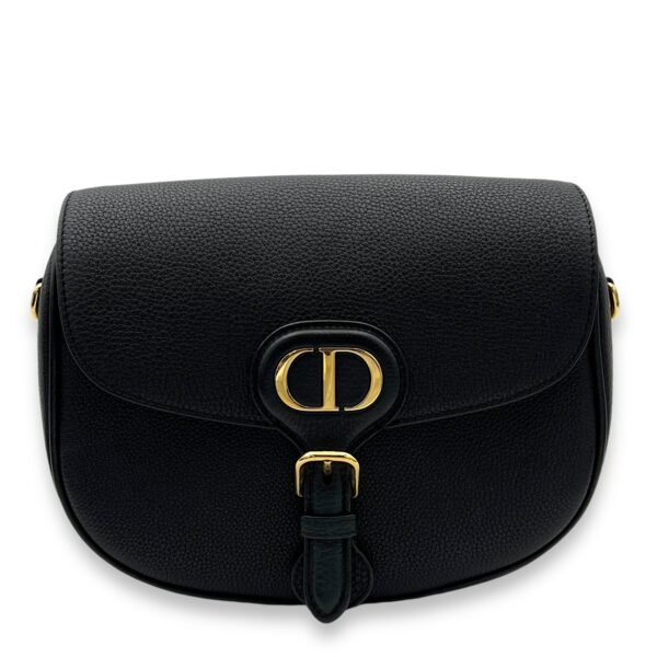 Bobby Shoulder Bag Black in Calfskin, Gold hardware