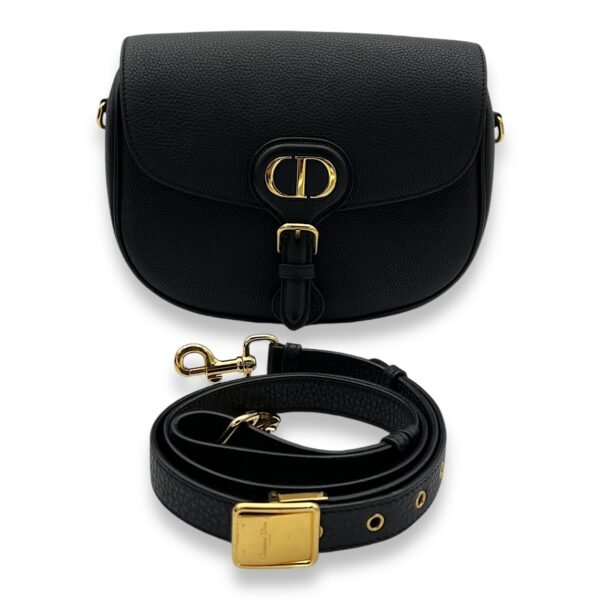 Bobby Shoulder Bag Black in Calfskin, Gold hardware - Image 13