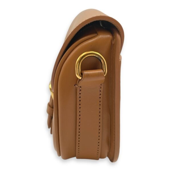 Bobby Small Camel Crossbody Bag in Smooth Calf, Gold hardware - Image 4
