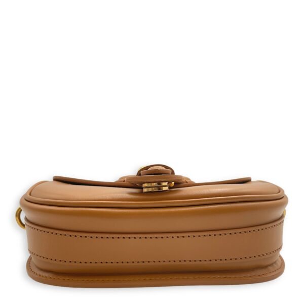 Bobby Small Camel Crossbody Bag in Smooth Calf, Gold hardware - Image 5
