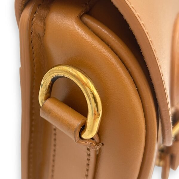 Bobby Small Camel Crossbody Bag in Smooth Calf, Gold hardware - Image 8