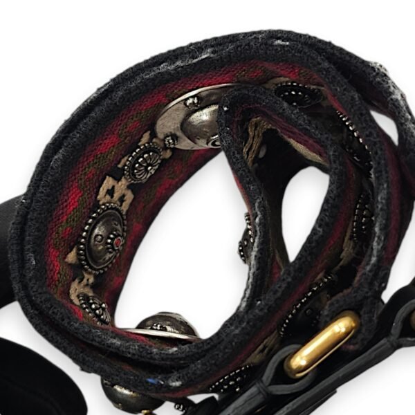 Bohemian Bag Strap Multi-colour Bag Accessory in Canvas/Calf, 2-Tone hardware - Image 3