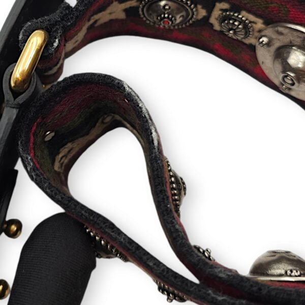 Bohemian Bag Strap Multi-colour Bag Accessory in Canvas/Calf, 2-Tone hardware - Image 4