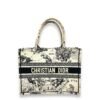 Book Tote Medium Black Top Handle Bag in Jacquard