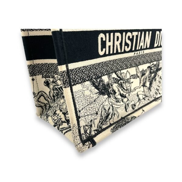 Book Tote Medium Black Top Handle Bag in Jacquard - Image 10