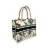 Book Tote Medium Black Top Handle Bag in Jacquard - Image 4