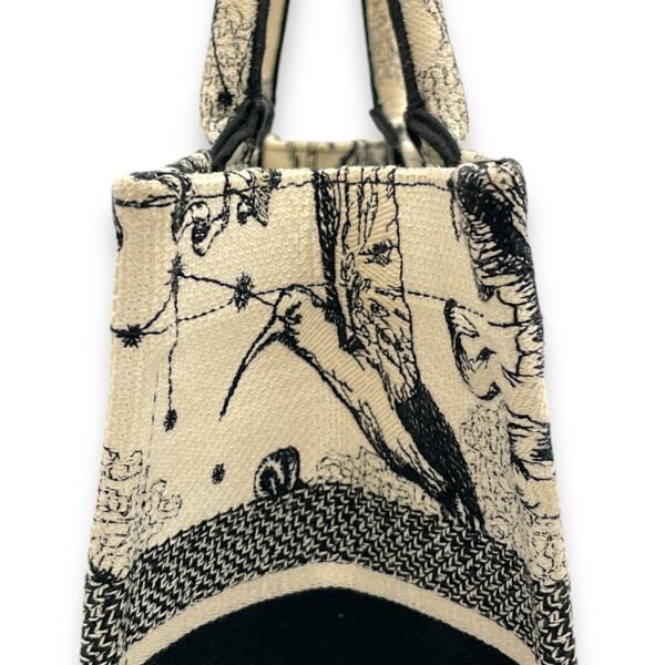 Book Tote Medium Black Top Handle Bag in Jacquard - Image 8