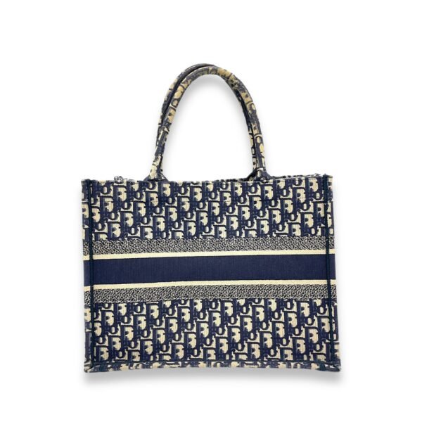 Book Tote Medium Blue Top Handle Bag in Canvas - Image 2