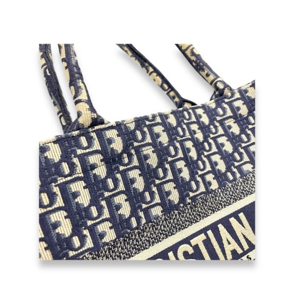 Book Tote Medium Blue Top Handle Bag in Canvas - Image 6