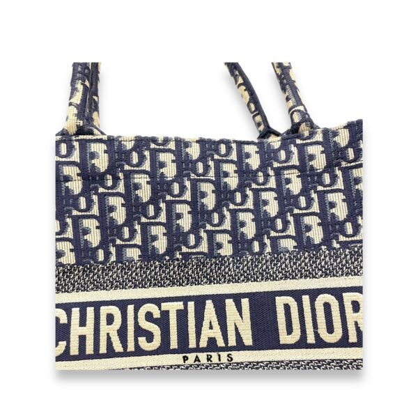 Book Tote Medium Blue Top Handle Bag in Canvas - Image 7