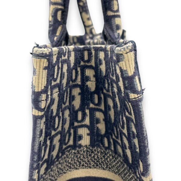 Book Tote Medium Blue Top Handle Bag in Canvas - Image 8
