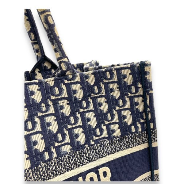 Book Tote Medium Blue Top Handle Bag in Canvas - Image 9