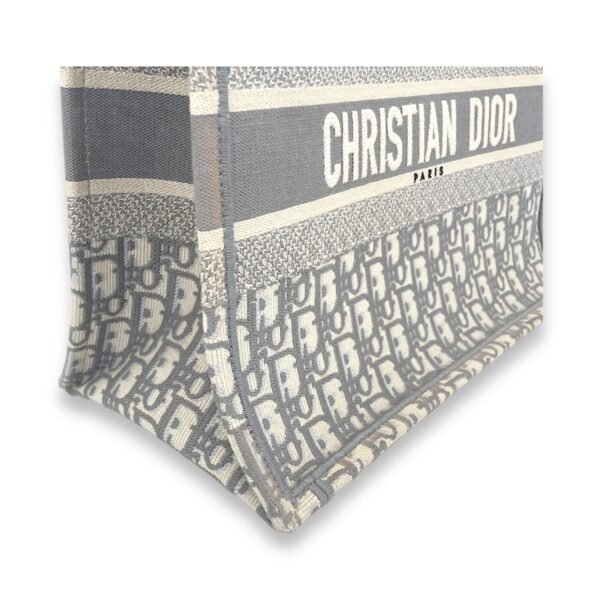 Book Tote Medium Grey Tote Bag in Canvas - Image 10