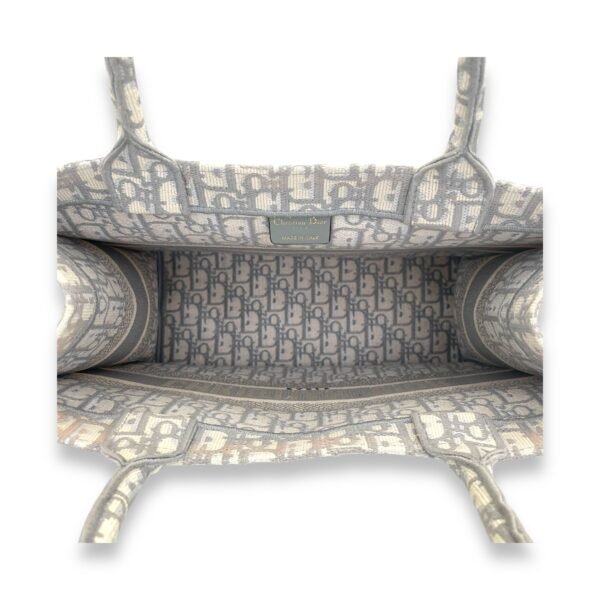 Book Tote Medium Grey Tote Bag in Canvas - Image 11