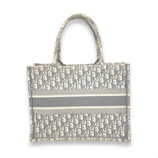 Book Tote Medium Grey Tote Bag in Canvas - Image 2