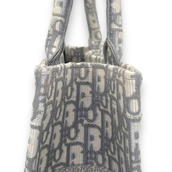 Book Tote Medium Grey Tote Bag in Canvas - Image 8