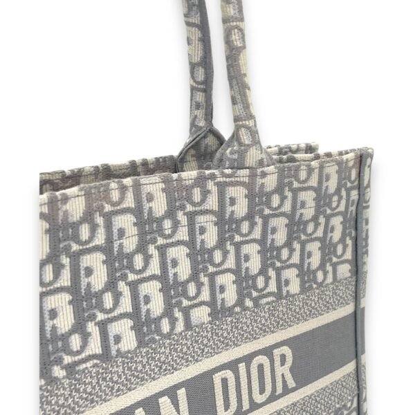 Book Tote Medium Grey Tote Bag in Canvas - Image 9