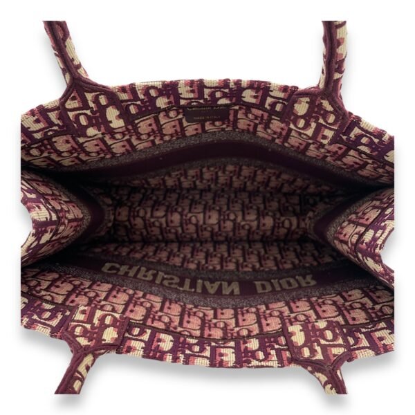 Book Tote Medium Maroon Tote Bag in Canvas - Image 11