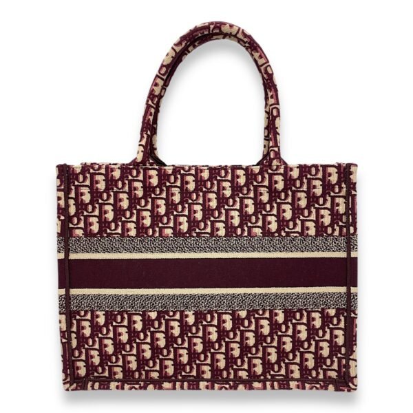 Book Tote Medium Maroon Tote Bag in Canvas - Image 2