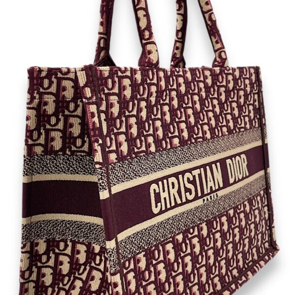 Book Tote Medium Maroon Tote Bag in Canvas - Image 3