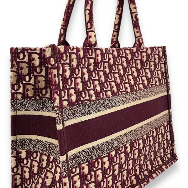 Book Tote Medium Maroon Tote Bag in Canvas - Image 4