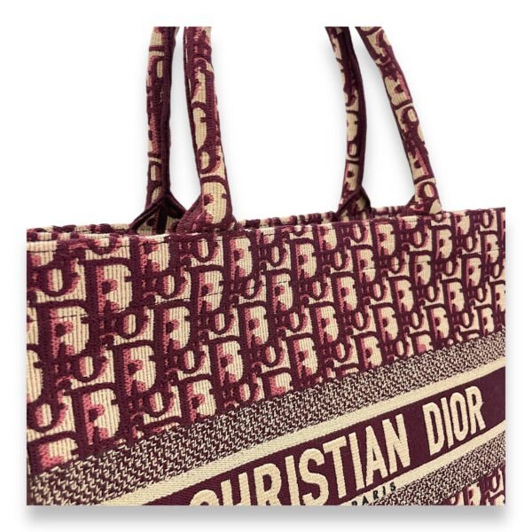 Book Tote Medium Maroon Tote Bag in Canvas - Image 6