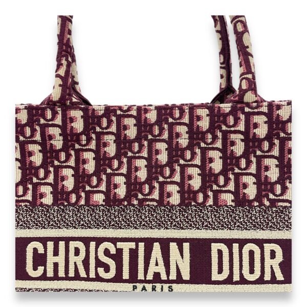 Book Tote Medium Maroon Tote Bag in Canvas - Image 7