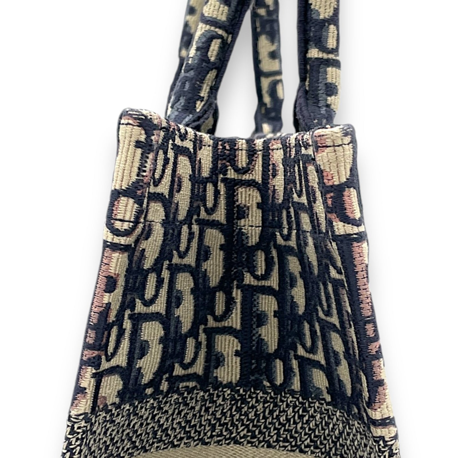 Book Tote Medium Navy Top handle Bag in Jacquard - Image 6