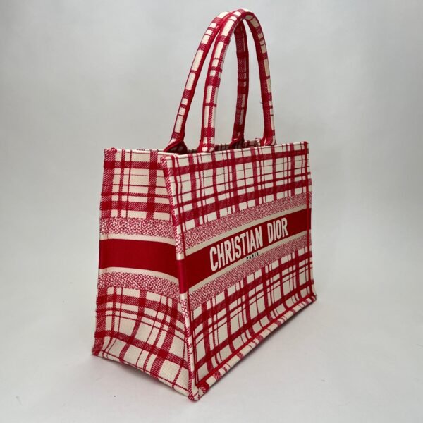 Book Tote Medium Red Tote Bag in Canvas - Image 3