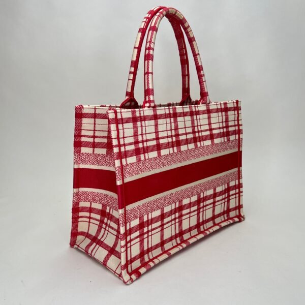 Book Tote Medium Red Tote Bag in Canvas - Image 4