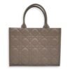 Book Tote Medium Warm Taupe Crossbody Bag in Macrocannage Calfskin, Gold hardware - Image 2