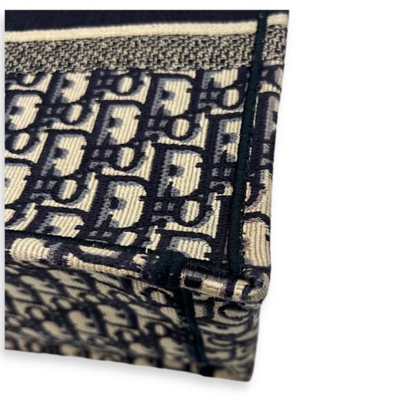 Book Tote Top Handle Bag Blue in Jacquard - Image 10