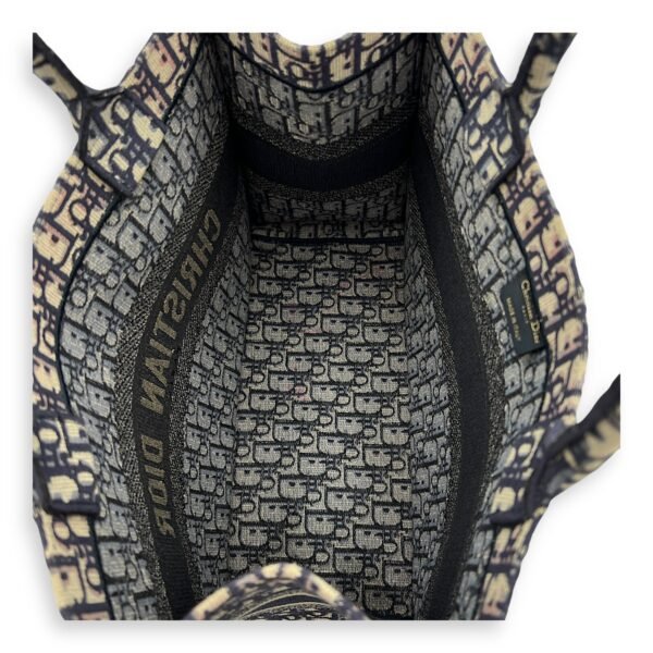 Book Tote Top Handle Bag Blue in Jacquard - Image 11