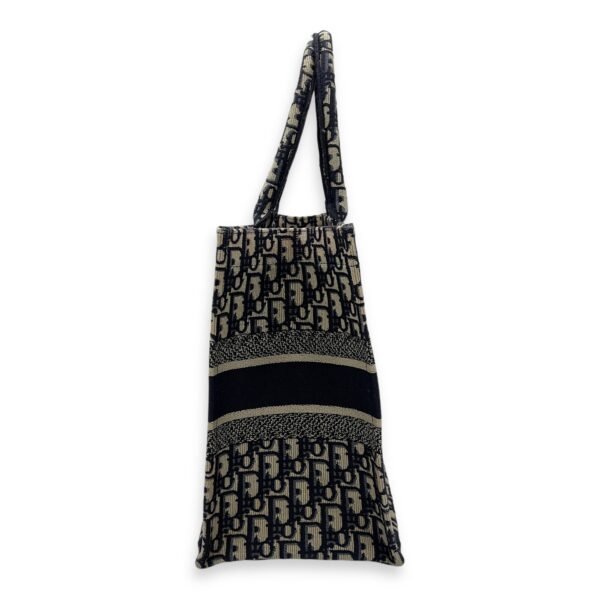 Book Tote Top Handle Bag Blue in Jacquard - Image 2