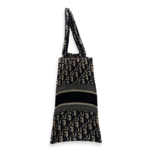 Book Tote Top Handle Bag Blue in Jacquard - Image 3