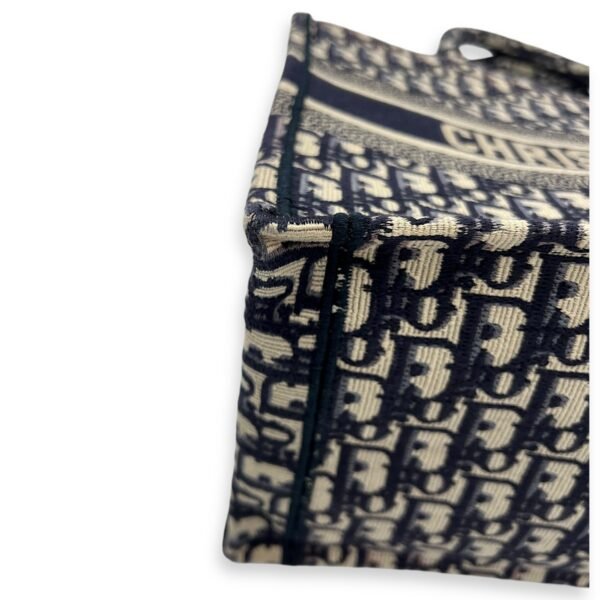Book Tote Top Handle Bag Blue in Jacquard - Image 6