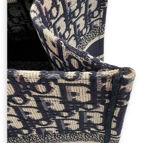 Book Tote Top Handle Bag Blue in Jacquard - Image 7