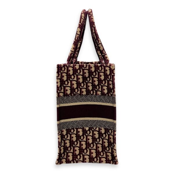 Book Tote Top Handle Bag Medium Red in Jacquard - Image 2