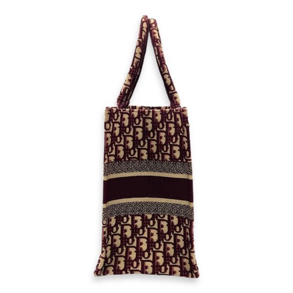 Book Tote Top Handle Bag Medium Red in Jacquard - Image 3