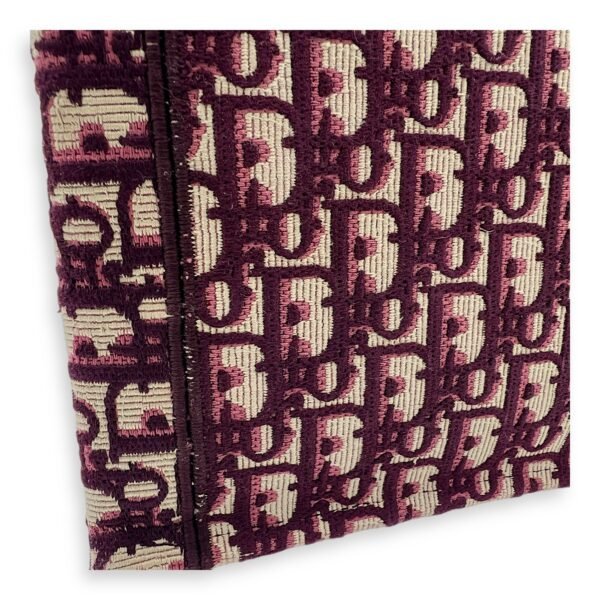 Book Tote Top Handle Bag Medium Red in Jacquard - Image 7