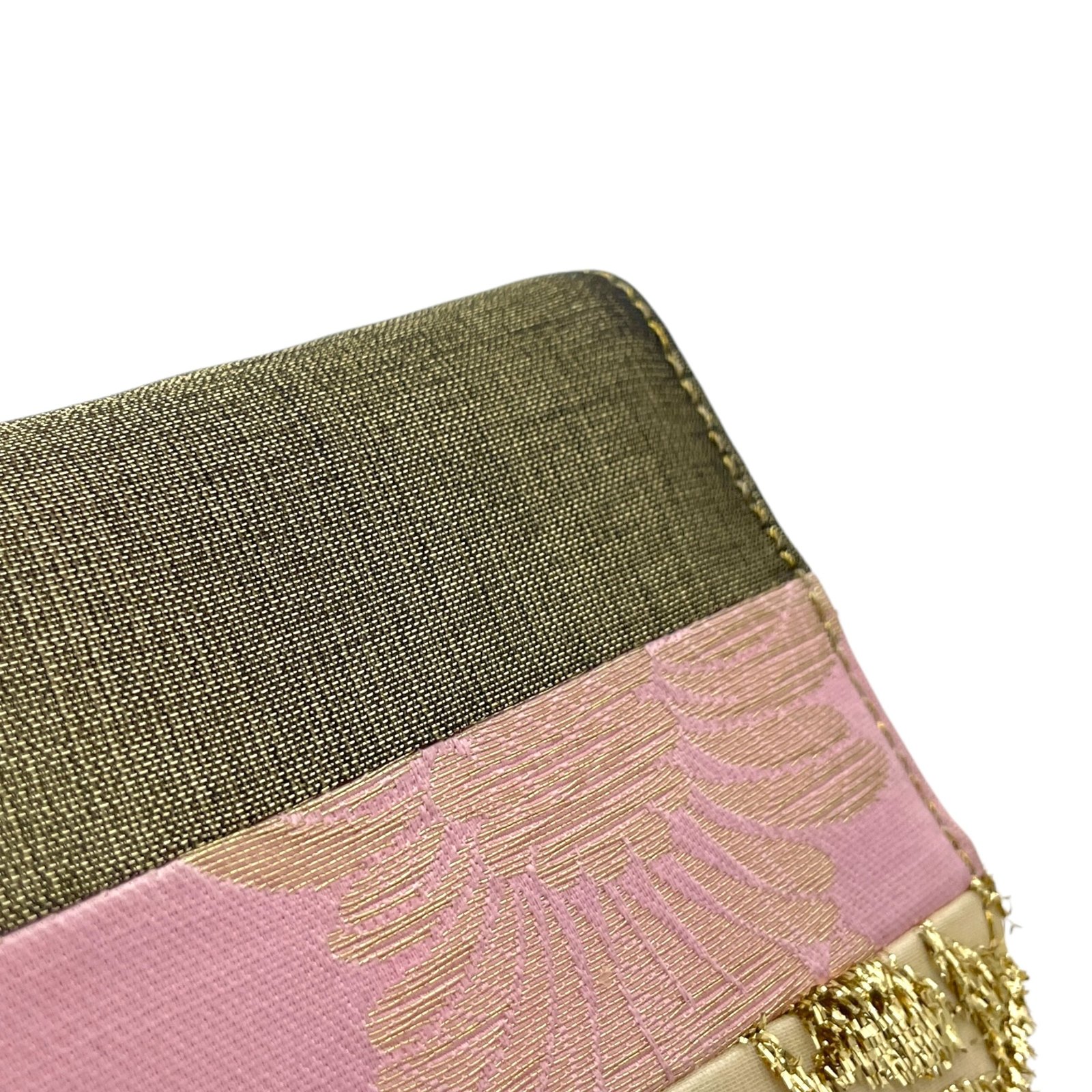 Brocade Opera Multi-colour Crossbody Bag in Satin, Gold hardware - Image 11